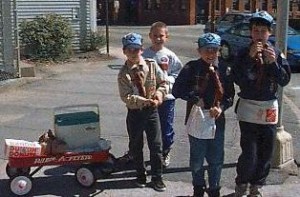 Scouts from Pack 2 (Saxonville), 1997 Marathon, photo #2