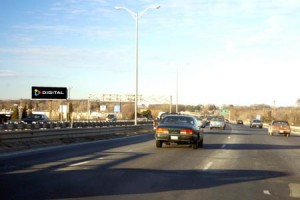 Clear Channel Digital Billboard, I-495 north of Merrimack St, Lawrence MA