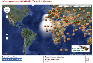 2010 - NORAD Santa Tracker - The Big Map