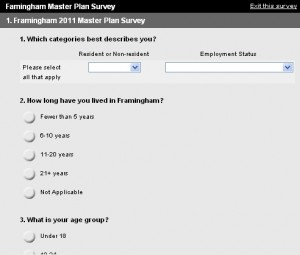 2011 Framingham Master Plan Survey