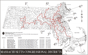 Map of Massachusetts Congressional Districts (2011)