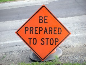 Framingham Traffic Sign - Be Prepared to Stop