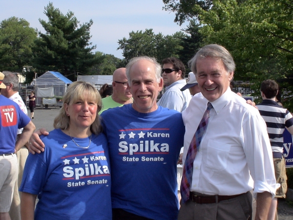 Rep. Karen Spilka, her husband Joel Loitherstien & Congressman Ed Markey