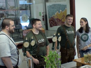 Eric, Sam, Jack and Abby in the Tasting Room