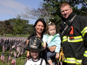 Paul Harding and family at 9/11 Remembrance Ceremony, Framingham, MA, September 11, 2011