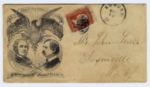 Civil War Era Postal Cover Mailed to Saxonville, Mass.