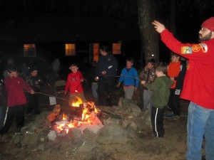 Framingham Scout Pack 78 on overnight at Scout Reservation on Nobscot Mountain.