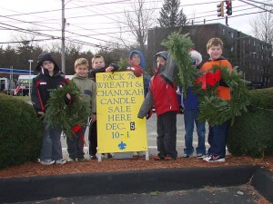Cub Scouts from Pack 78 raising funds during the holiday season.