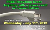 Free Electronics Recycle Event for Framingham Residents