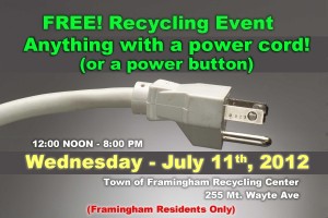 Town of Framingham - Recycle Event, July 11th, 2012