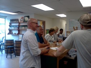 Rep. Tom Sanicandro and Chris Walsh at Jacks Abby Brewery, Framingham, MA