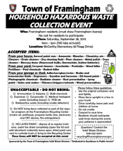 Framingham 2013 Household Hazardous Waste Day