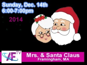 Santa and Mrs. Claus on Access Framingham TV December 14, 2014