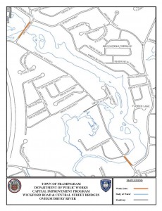 2014 - Framingham, MA - Central Street Bridge Project Map