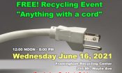 Electronics Recycling Day: Wed, June 16