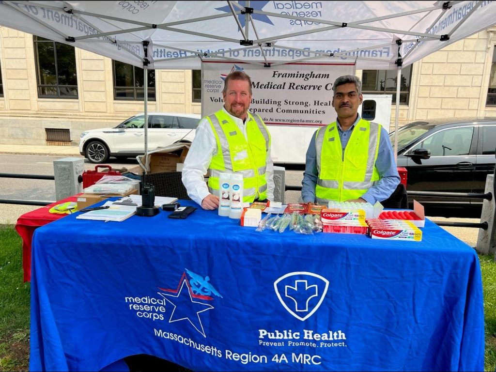 [photo] Framingham Medical Reserve Corps tent at public event.